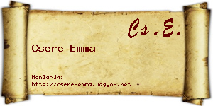 Csere Emma névjegykártya