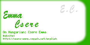emma csere business card